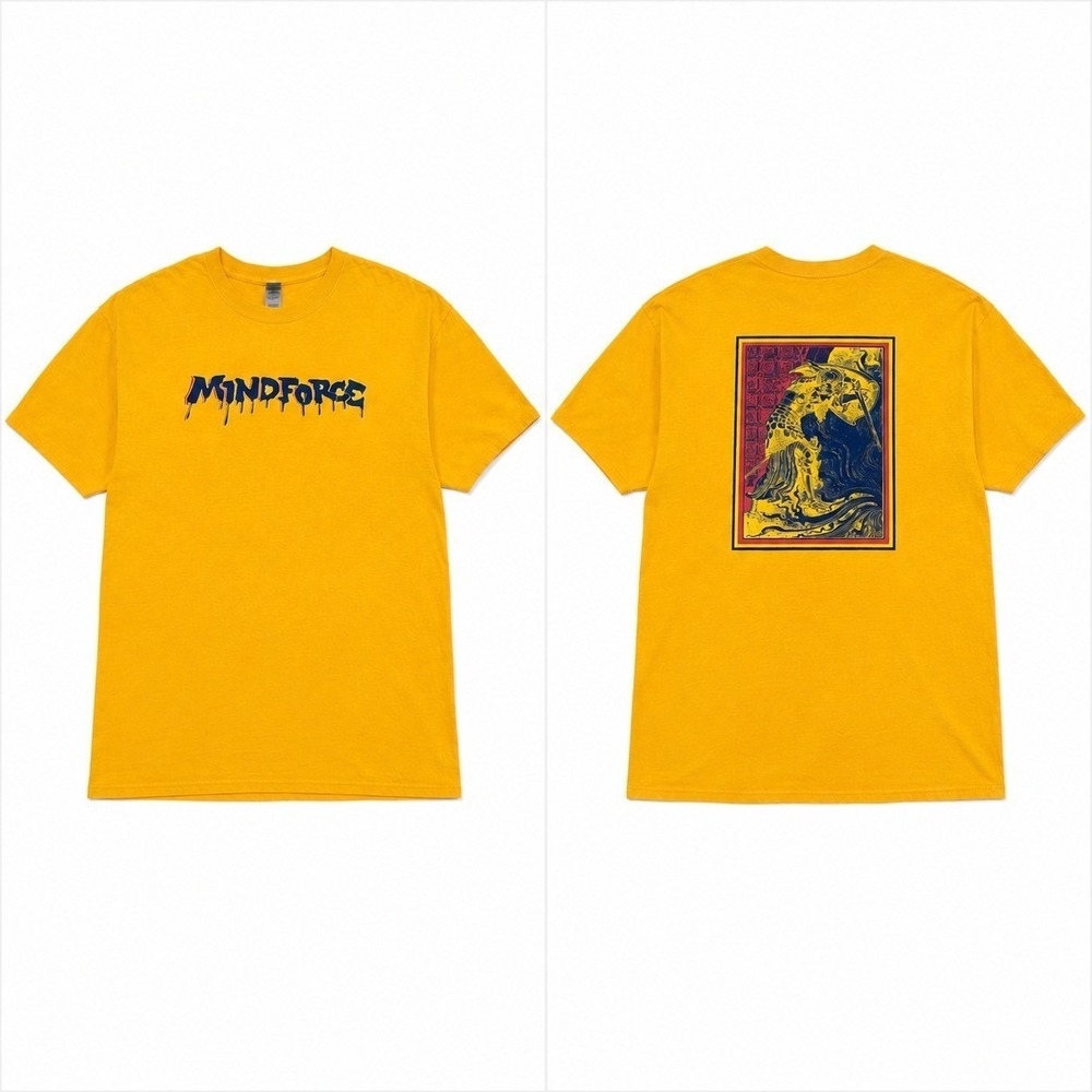 Official MINDFORCE Excalibur Band Shirt Yellow XL Hardcore Triple B Records
